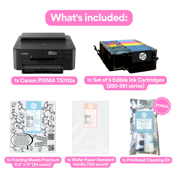 Burn-Away Cake Edible Ink Printer Bundle