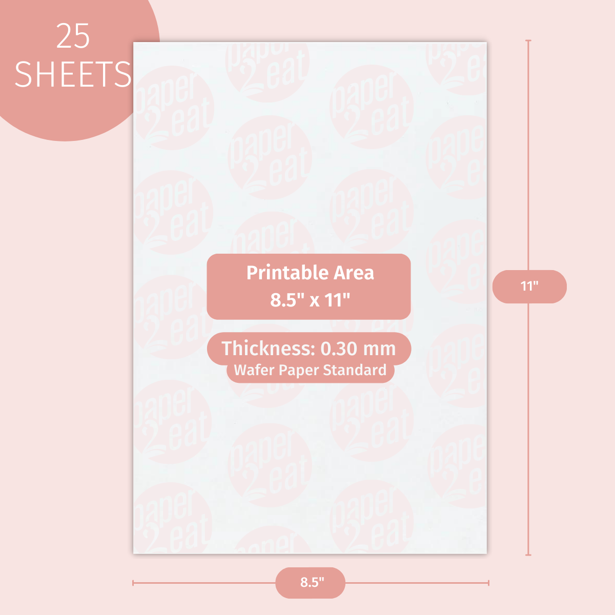 Wafer Paper Standard - 25 Count (0.30 mm)