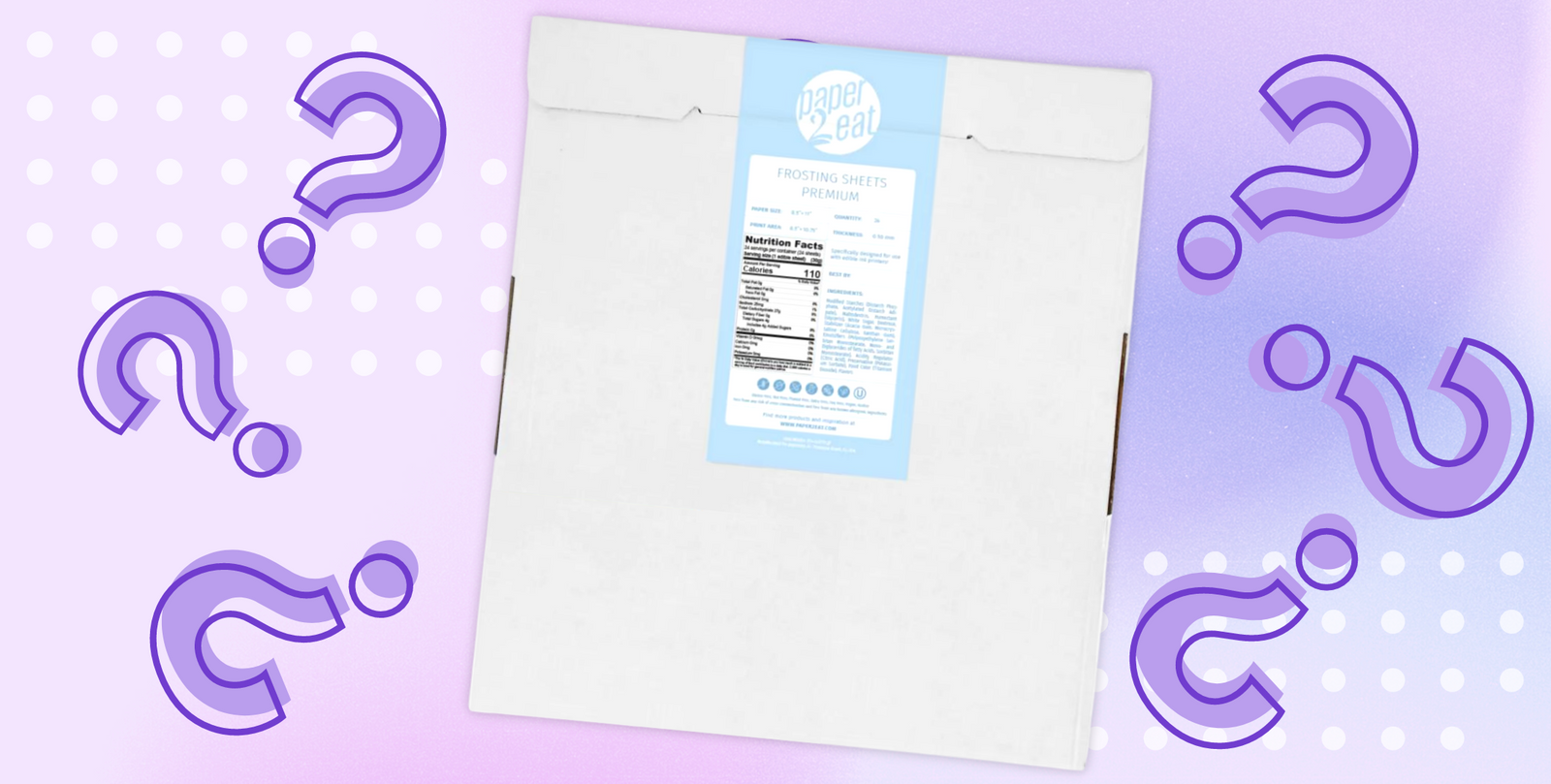 paper2eat Frosting Sheets Premium (Icing Sheets) 8.5“ x 11“ & 11.75“ x  16.25“ (A3-30 count)