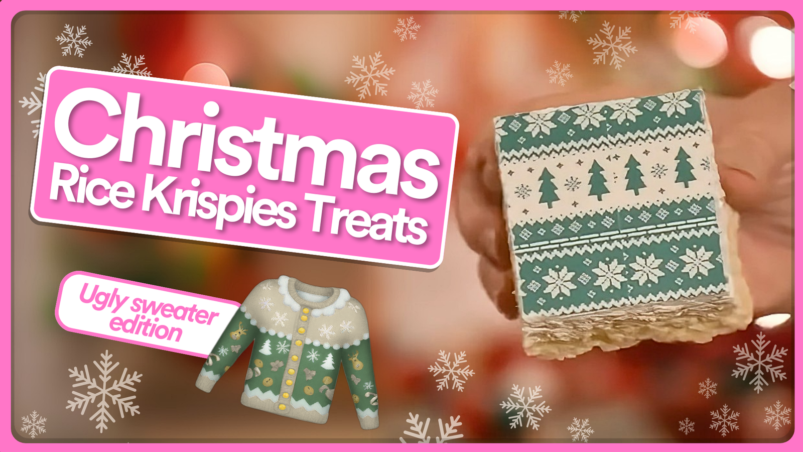 Decorating Christmas Rice Krispies Treats with Miracle Transfer Sheets