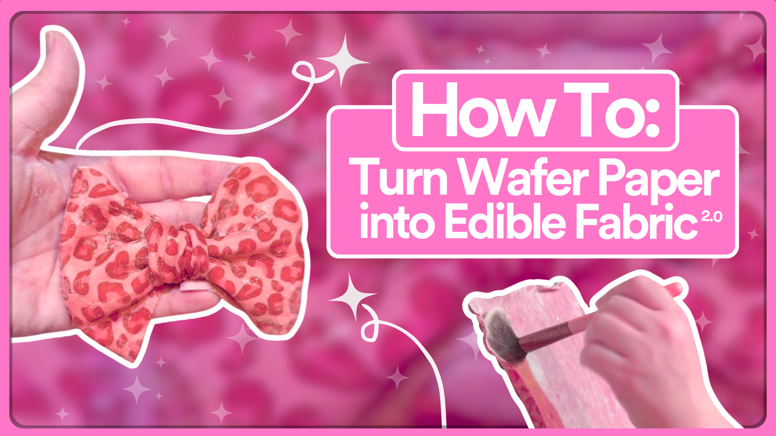 How To Turn Wafer Paper Into Edible Fabric 2.0! NEW Stretchy Technique!