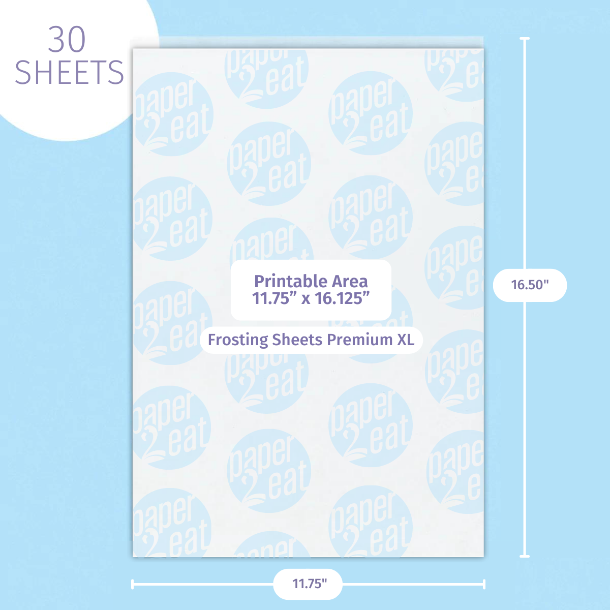 Combo 2 - Frosting Sheets XL + Frosting Sheets 8.5&quot; x 11&quot;