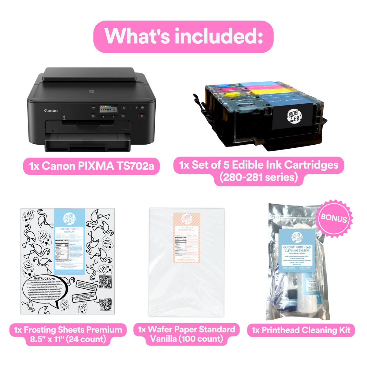 Burn-Away Cake Edible Ink Printer Bundle - Main Image