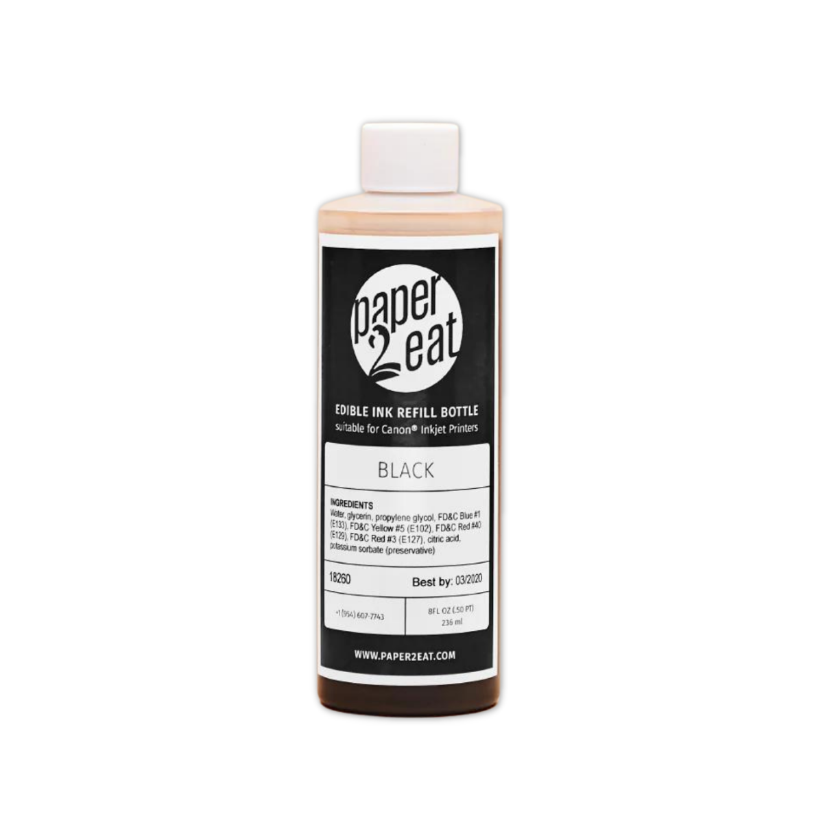 8 fl. oz. (236 ml) Black Edible Ink Refill Bottle