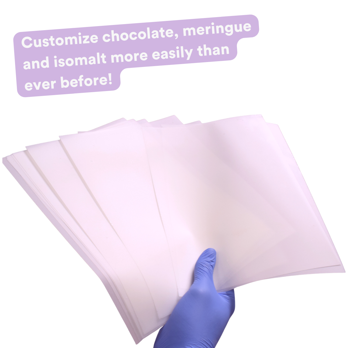 Print on chocolate w/ paper2eat Miracle Transfer Sheets for $25.99 
